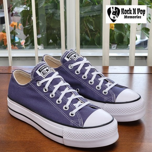 Converse Shoes - Converse Women's CTAS Lift Ox Canvas 571405C Steel/White/Black Size 9